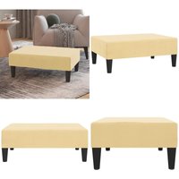 Fußhocker Creme 78x56x32 cm Samt - Fußhocker - Samt Sessel - Beistelltisch - Lounge Möbel - Creme Sofa - Home & Living von VIDAXL