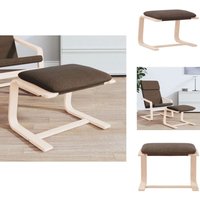 Fußhocker Dunkelbraun 51x41x40 cm Stoff - Polsterhocker - Sitzsack - Fußablage - Beistelltisch - Wohnzimmerdeko Fußhocker Dunkelbraun 51x41x40 cm Stoff - Polsterhocker - Sitzsack - Fußablage - Beistelltisch - Wohnzimmerdeko von VIDAXL