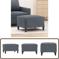 Vidaxl - Fußhocker Dunkelgrau 60x50x41 cm Samt - Samtsessel - Hocker Grau - Sitzsack Dunkelgrau - Polsterhocker - Couchtisch Hocker von VIDAXL