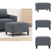 Fußhocker Dunkelgrau 60x50x41 cm Samt - Samtsessel - Hocker Grau - Sitzsack Dunkelgrau - Polsterhocker - Couchtisch Hocker von VIDAXL