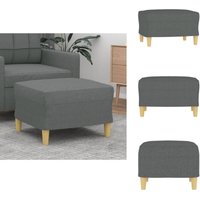 Fußhocker Dunkelgrau 60x50x41 cm Stoff - Fußhocker - Grau - Sitzsack - Beistelltisch - Wohnzimmer Deko von VIDAXL