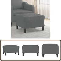 Fußhocker Dunkelgrau 60x50x41 cm Stoff - Polsterhocker - Grau - Sitzsack - Fußablage - Wohnzimmer Deko von VIDAXL