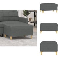 Fußhocker Dunkelgrau 70x55x41 cm Stoff - Fußhocker - Grau - Dunkelgrau - Sitzsack - Beistelltisch Fußhocker Dunkelgrau 70x55x41 cm Stoff - Fußhocker - Grau - Dunkelgrau - Sitzsack - Beistelltisch von VIDAXL
