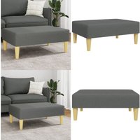 Fußhocker Dunkelgrau 77x55x31 cm Stoff - Sitzsack - Hocker - Fußhocker - Wohnzimmer Deko - Grau - Home & Living von VIDAXL