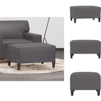 Fußhocker Grau 70x55x41 cm Kunstleder - Sitzsack - Hocker - Fußhocker - Grau - Kunstleder von VIDAXL