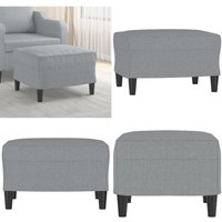 Fußhocker Hellgrau 60x50x41 cm Stoff - Sitzsack - Fußhocker - Beistelltisch - Grau - Hellgrau - Home & Living von VIDAXL