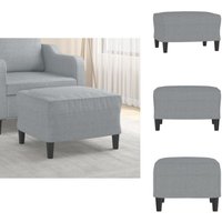 Vidaxl - Fußhocker Hellgrau 60x50x41 cm Stoff - Sitzsack - Fußhocker - Beistelltisch - Grau - Hellgrau von VIDAXL