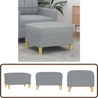Fußhocker Hellgrau 60x50x41 cm Stoff - Sitzsack - Hocker - Fußhocker - Beistelltisch - Grau von VIDAXL