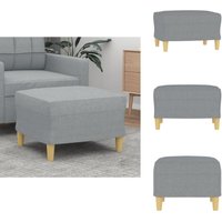 Fußhocker Hellgrau 60x50x41 cm Stoff - Sitzsack - Hocker - Fußhocker - Beistelltisch - Grau von VIDAXL