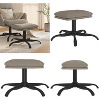 Fußhocker Hellgrau 60x60x36 cm Samt - Samtsessel - Hocker Grau - Beistelltisch - Lounge Möbel - Sessel Hellgrau - Home & Living von VIDAXL