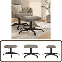 Fußhocker Hellgrau 60x60x36 cm Samt - Samtsessel - Hocker Grau - Beistelltisch - Lounge Möbel - Sessel Hellgrau von VIDAXL