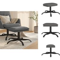 Fußhocker Hellgrau 60x60x36 cm Stoff - Polsterhocker - Grau - Hocker Mit Armlehnen - Beistelltisch - Couchtisch Fußhocker Hellgrau 60x60x36 cm Stoff - Polsterhocker - Grau - Hocker Mit Armlehnen - Beistelltisch - Couchtisch von VIDAXL