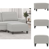Fußhocker Hellgrau 70x55x41 cm Mikrofasergewebe - Mikrofaser Sessel - Grau - Fußhocker - Beistelltisch - Couchtisch von VIDAXL