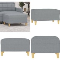 Fußhocker Hellgrau 70x55x41 cm Stoff - Sitzsack - Hocker - Fußablage - Beistelltisch - Grau - Home & Living von VIDAXL