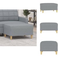 Fußhocker Hellgrau 70x55x41 cm Stoff - Sitzsack - Hocker - Fußablage - Beistelltisch - Grau von VIDAXL