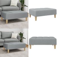Fußhocker Hellgrau 77x55x31 cm Stoff - Sitzsack - Hocker - Fußhocker - Beistelltisch - Grau - Home & Living von VIDAXL