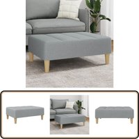 Fußhocker Hellgrau 77x55x31 cm Stoff - Sitzsack - Hocker - Fußhocker - Beistelltisch - Grau von VIDAXL