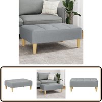 Fußhocker Hellgrau 77x55x31 cm Stoff - Sitzsack - Hocker - Fußhocker - Beistelltisch - Grau von VIDAXL