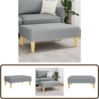 Fußhocker Hellgrau 77x55x31 cm Stoff - Sitzsack - Hocker - Fußhocker - Beistelltisch - Grau von VIDAXL