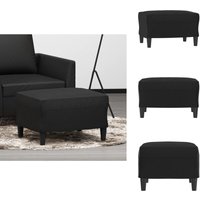 Fußhocker Schwarz 60x50x41 cm Kunstleder - Sitzsack - Hocker - Fußhocker - Lounge Chair - Schwarzer Hocker von VIDAXL