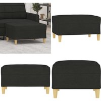 Fußhocker Schwarz 70x55x41 cm Stoff - Fußhocker - Schwarzer Hocker - Beistelltisch - Lounge Möbel - Sitzsack - Home & Living von VIDAXL