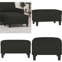 Fußhocker Schwarz 70x55x41 cm Stoff - Fußhocker - Schwarzer Hocker - Beistelltisch - Lounge Möbel - Sitzsack - Home & Living von VIDAXL