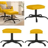 Fußhocker Senfgelb 60x60x36 cm Samt - Samtsessel - Hocker - Beistelltisch - Sessel Mit Armlehnen - Lounge Chair - Home & Living von VIDAXL
