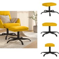 Fußhocker Senfgelb 60x60x36 cm Samt - Samtsessel - Hocker - Beistelltisch - Sessel Mit Armlehnen - Lounge Chair von VIDAXL