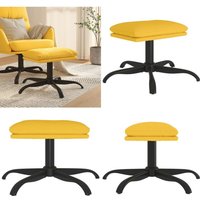 Fußhocker Senfgelb 60x60x36 cm Stoff - Hocker - Fußhocker - Sessel - Beistelltisch - Lounge Möbel - Home & Living von VIDAXL