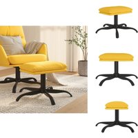 Vidaxl - Fußhocker Senfgelb 60x60x36 cm Stoff - Hocker - Fußhocker - Sessel - Beistelltisch - Lounge Möbel von VIDAXL
