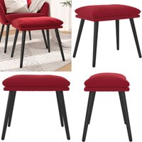 Vidaxl - Fußhocker Weinrot 45x29,5x35 cm Samt - Samtsessel - Weinroter Sessel - Beistelltisch - Lounge Chair - Couch Ottoman - Home & Living von VIDAXL