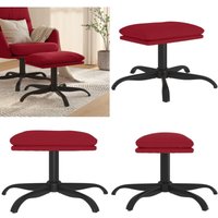 Fußhocker Weinrot 60x60x36 cm Samt - Samtsessel - Hocker Mit Armlehnen - Beistelltisch - Lounge Sessel - Couch Ottoman - Home & Living von VIDAXL