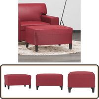 Fußhocker Weinrot 70x55x41 cm Kunstleder - Polsterhocker - Sitzsack - Fußablage - Lounge Chair - Kunstleder Möbel von VIDAXL