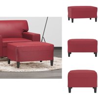 Fußhocker Weinrot 70x55x41 cm Kunstleder - Polsterhocker - Sitzsack - Fußablage - Lounge Chair - Kunstleder Möbel von VIDAXL