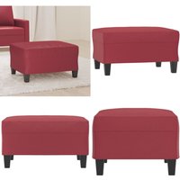 Fußhocker Weinrot 70x55x41 cm Kunstleder - Sitzsack - Hocker - Fußhocker - Möbel - Wohnzimmer Dekoration - Home & Living von VIDAXL