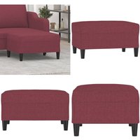 Fußhocker Weinrot 70x55x41 cm Stoff - Polsterhocker - Sitzsack - Fußablage - Beistelltisch - Weinrot - Home & Living von VIDAXL