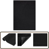 Fußmatte 60x80 cm Schwarz - Haushaltstextilien - Fußmatte - Türmatte - PVC-Teppich - Schwarze Fußmatte von VIDAXL