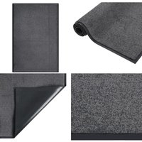 Fußmatte 80x120 cm Anthrazit - Haustürmatte - Fußmatte - Eingangsmatte - Anti-Schmutzmatte - Rutschfeste Matte - Home & Living von VIDAXL