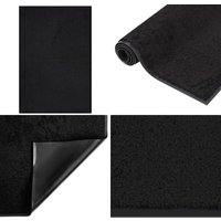 Fußmatte 80x120 cm Schwarz - Haushaltstextilien - Fußmatte - Türmatte - PVC-Bodenbelag - Schwarze Fußmatte - Home & Living von VIDAXL