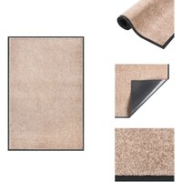 Fußmatte Beige 80x120 cm - Haustürmatte - Fußmatte - Eingangsmatte - PVC-Matten - Rutschfest von VIDAXL