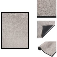 Fußmatte Grau 40x60 cm - Haushaltstextilien - Fußmatte - Eingangsmatte - PVC-Matten - Rutschfest von VIDAXL