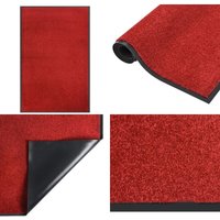 Vidaxl - Fußmatte Rot 80x120 cm - Haushaltstextilien - Fußmatte - Türmatte - PVC-Bodenbelag - Rutschfest - Home & Living von VIDAXL