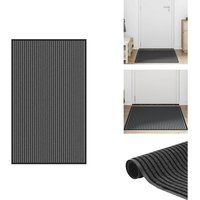 Fußmatte Streifen Schwarz und Grau 90x150 cm - Fußmatte - Fußmatten - Schmutzfangmatte - Türmatte Fußmatte Streifen Schwarz und Grau 90x150 cm - Fußmatte - Fußmatten - Schmutzfangmatte - Türmatte von VIDAXL