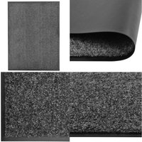 Fußmatte Waschbar Anthrazit 90x120 cm - Innenfußmatte - Outdoor-Matte - Waschbare Fußmatte - Anti-Rutsch-Matte - Anthrazit - Home & Living von VIDAXL