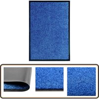 Vidaxl - Fußmatte Waschbar Blau 40x60 cm - Teppich - Fußmatte - Türmatte - Badezimmermatte - Outdoormatte von VIDAXL