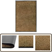 Vidaxl - Fußmatte Waschbar Braun 60x90 cm - Innenfußmatte - Outdoormatte - Waschbare Fußmatte - Türmatte - Anti-Rutschmatte von VIDAXL