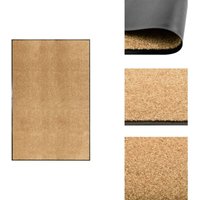 Fußmatte Waschbar Creme 120x180 cm - Innenfußmatte - Außenfußmatte - Türmatte - Anti-Rutschmatte - Waschebene von VIDAXL