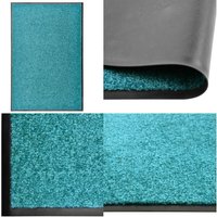 Fußmatte Waschbar Cyan 60x90 cm - Türkise Fußmatte - Waschbare Fußmatte - Outdoor Fußmatte - Indoor Fußmatte - Anti-Rutsch Fußmatte - Home & Living von VIDAXL