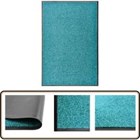 Fußmatte Waschbar Cyan 60x90 cm - Türkise Fußmatte - Waschbare Fußmatte - Outdoor Fußmatte - Indoor Fußmatte - Anti-Rutsch Fußmatte von VIDAXL