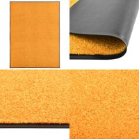Fußmatte Waschbar Orange 90x120 cm - Innenfußmatte - Außenfußmatte - Türmatte - Waschebene - Anti-Rutschmatte - Home & Living von VIDAXL